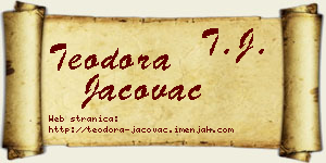 Teodora Jačovac vizit kartica